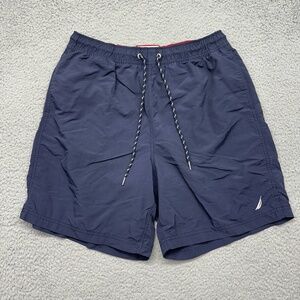 Nautica VDR 693 311 Mens Size Medium Swim Trunks Shorts Blue‎ Nylon / Polyester